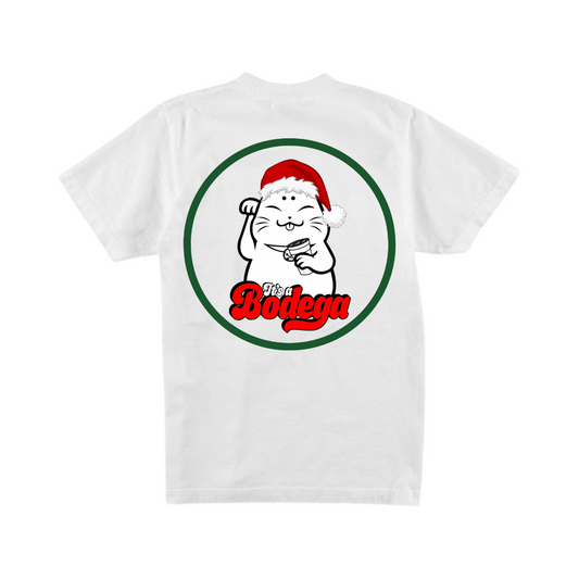 It's a Bodega Christmas Cat Shirt - White